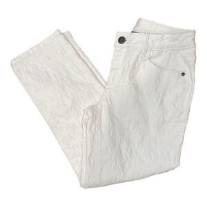Simply Vera Wang white crinkle denim cropped pants size 2